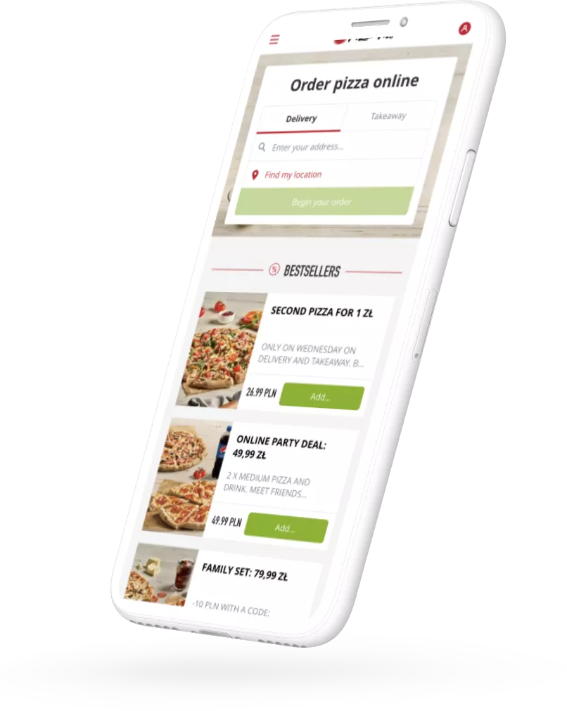 Pizza Hut mobile mockup 2